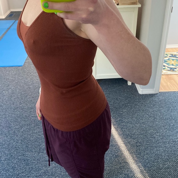 Rust Orange Free People Come Around Cami Sz M/L - Picture 2 of 8